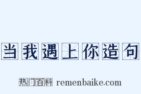 当我遇上你造句是什么意思的图片